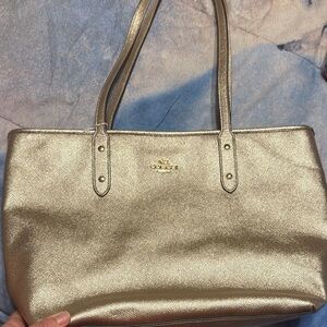Gold Coach Women's Tote Bag